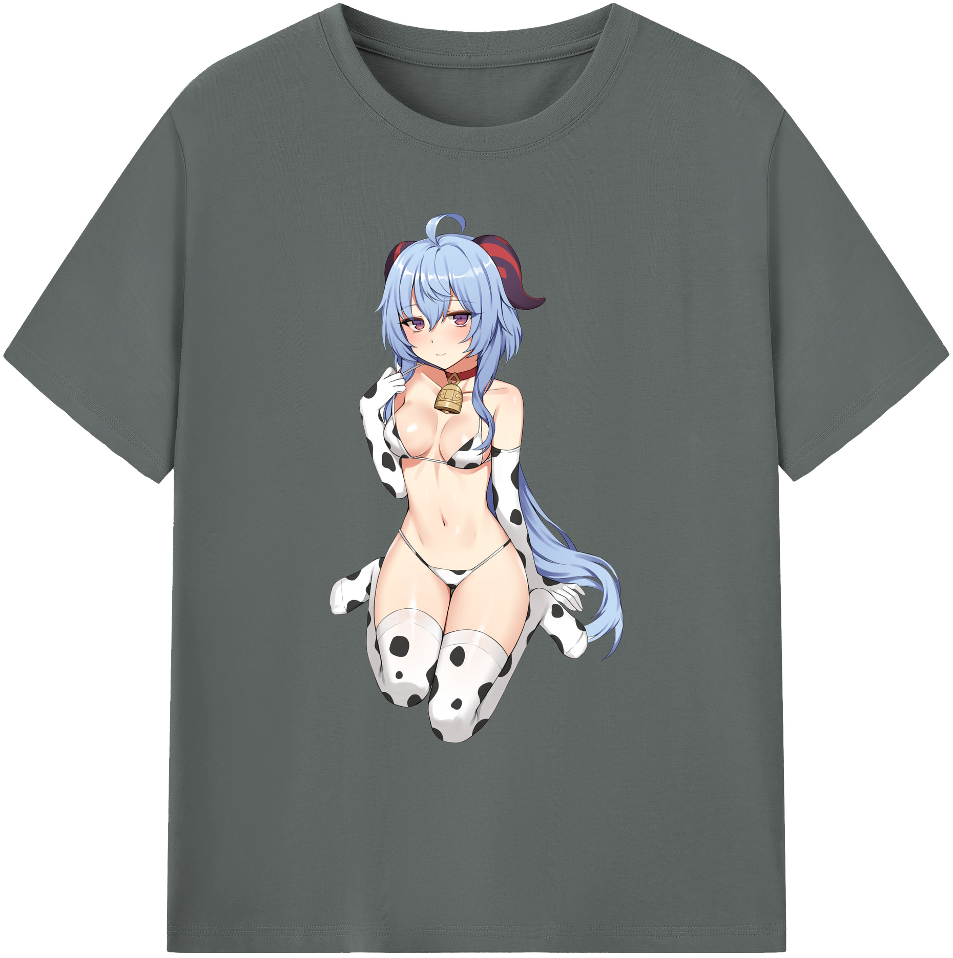 げんし神 甘雨 かんう genshin Ganyu 綿100％ メンズ半袖Tシャツ｜肌触りやわらか＆通気性